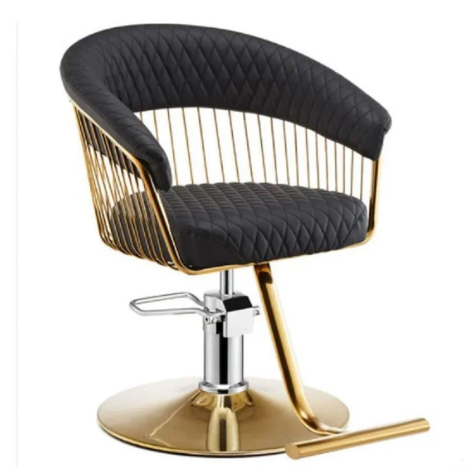 Sillas de barbero, Silla de salón hidráulica Ajustable para estilistas - Silla de barbero de Cuero sintético PU Impermeable con reposapiés de Metal, Ideal para barberías y Uso doméstico (Neg