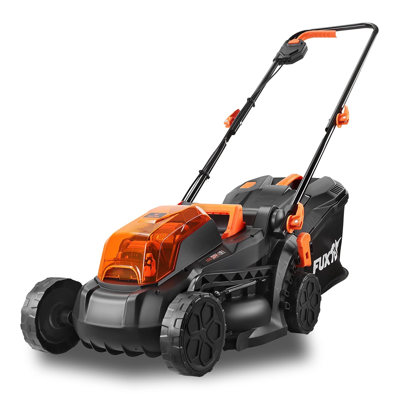 Cortacésped de batería Fuxtec FX-E1RM20 2x20V Set con 2 baterías y Cargador - 33cm de Ancho de Corte / 35L de Bolsa de Recogida de Hierba
