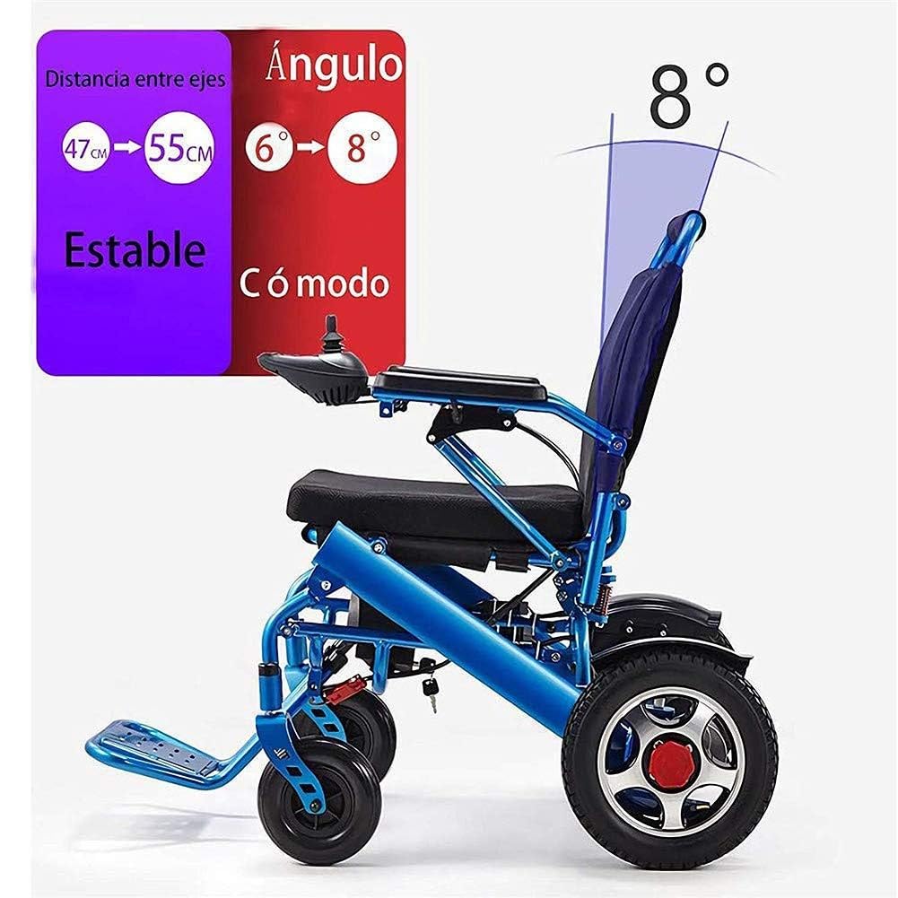 Silla De Ruedas Eléctrica Plegable, Scooter De Movilidad Automático Inteligente For Personas Mayores Y Discapacitadas, Portátil Ligero Todo Terreno