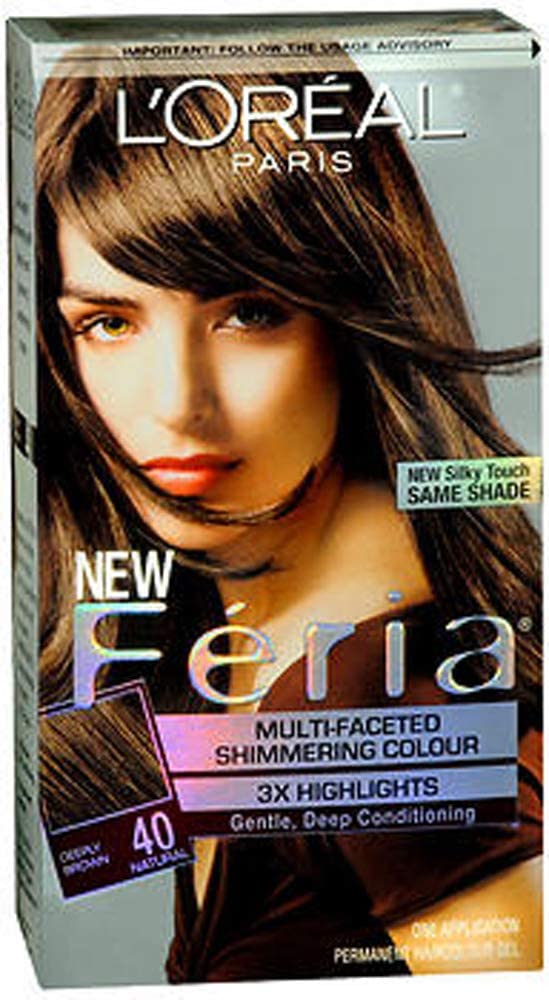 L’Oreal ParisFeria Multi-Faceted Shimmering Colour, 40 Deeply Brown, 1 ea