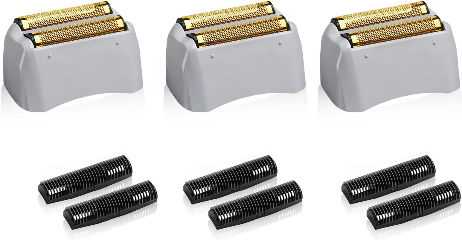 3 Pack Pro Shaver Replacement Foil and Cutters Compatible with andis No.17150/17155/17200 Shaver ProFoil Lithium Replacement" Golden