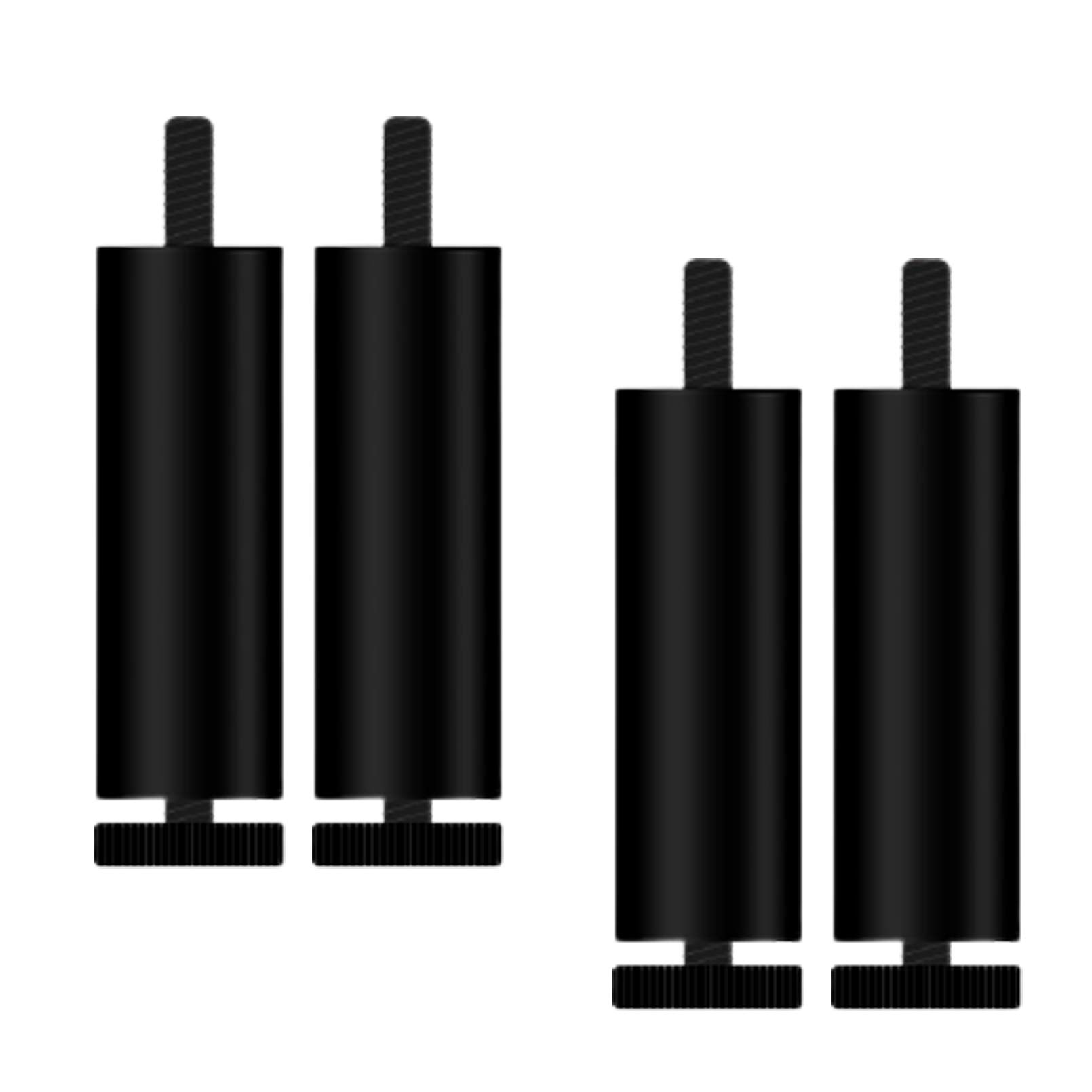 Set di 4 gambe regolabili in metallo per divano in alluminio nero, piedini per mobili da 10 cm, per letto e tavolo, asta filettata M8, perfetti per divano, lavatrice, frigorifero