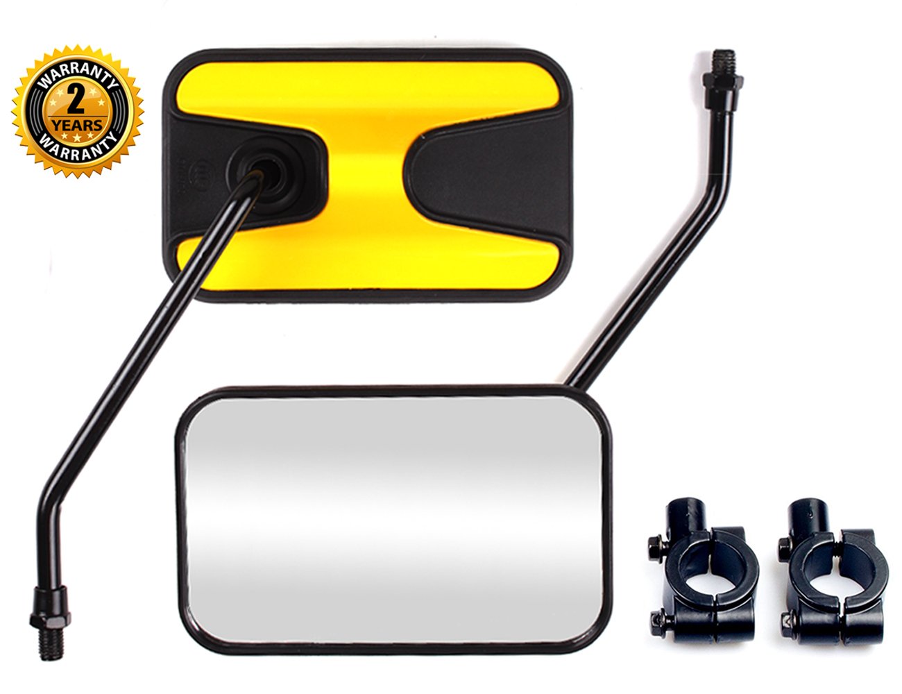 Xislet Set of ATV Rear View Mirrors Replacement for Polaris Sportsman Honda Yamaha Suzuki ATV Scooter Moped Dirt Bike Rearview Mirrors, 7/8" Handlebar