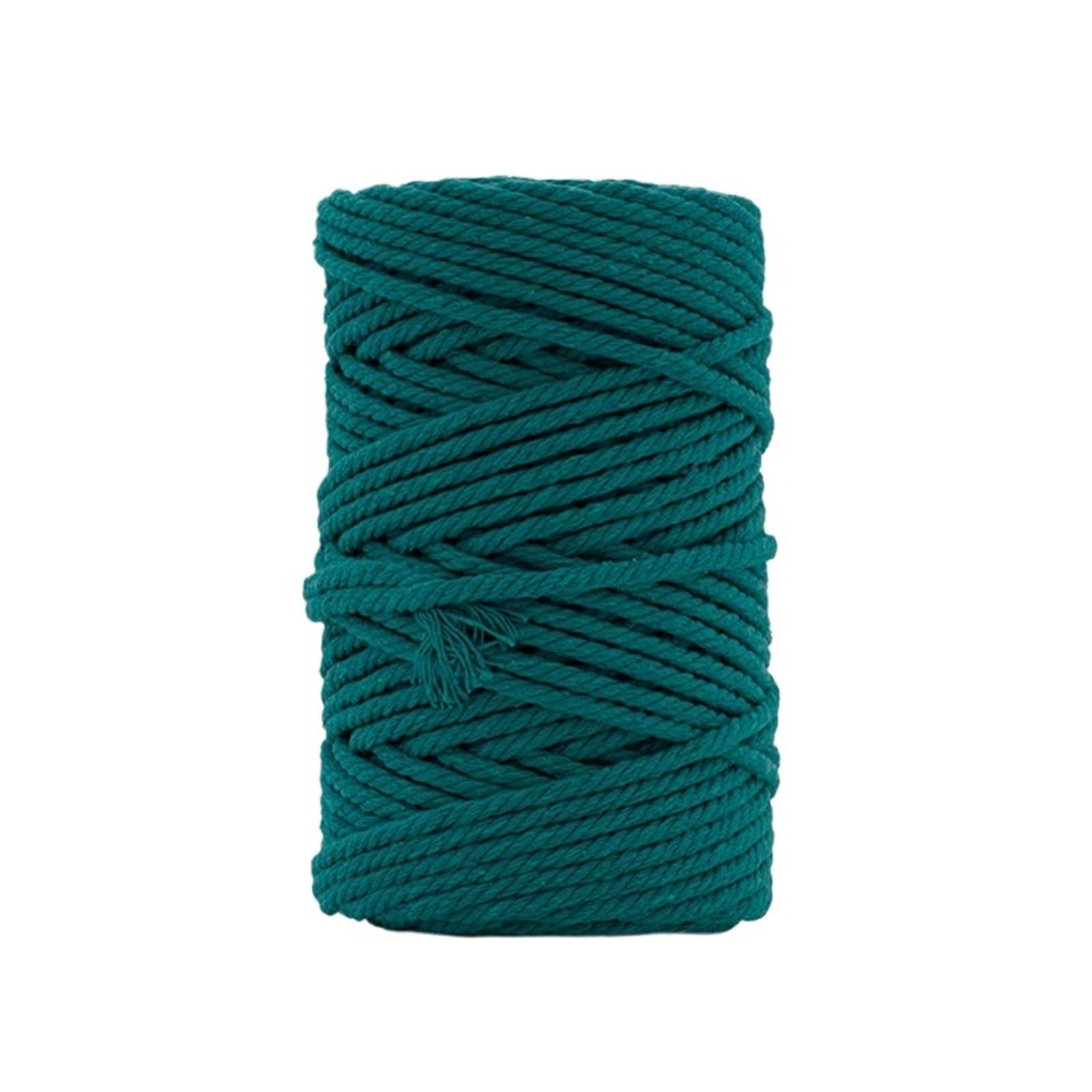 Cotton Macrame Cord 3.0mm Natural & Colorful Core-Spun Cotton Rope 50 Yards Macrame Jewelry Making Craft DIY(Color14)
