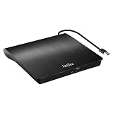 Zewnętrzna Nagrywarka DVD/CD z Zewnętrznym Napędem CD USB 3.0 DVD +/- RW CD +/- RW Przenośny Czytnik Kart Ultra Slim Zewnętrzny Dysk Kompatybilny z Mac/OS/Linux/Win7/Win8/Win10/Win11 (Black3.0)