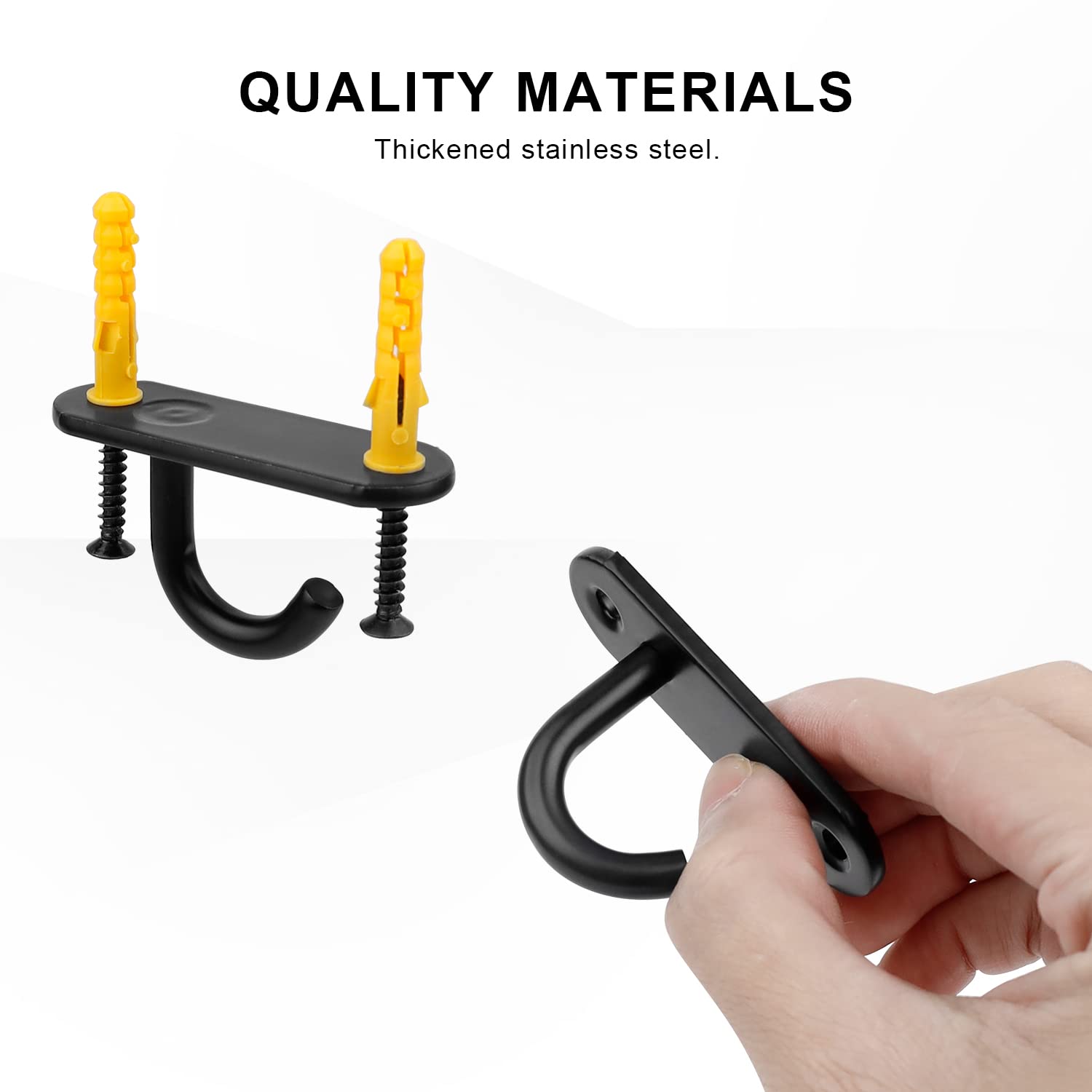 Lot De 4 Crochet à Visser, Crochet De Plafond 6 Cm En Acier