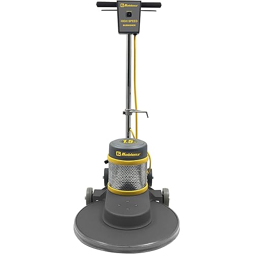 Koblenz B-1500-P High-Speed Floor Burnisher, Includes 20" Floor Cleaner Pad, 1.5 HP AC Twin Capacitor Motor, 2-Piece Chromed Handle, 4 Non-Marking Wheels, 50’ Cable, Polishing Machine