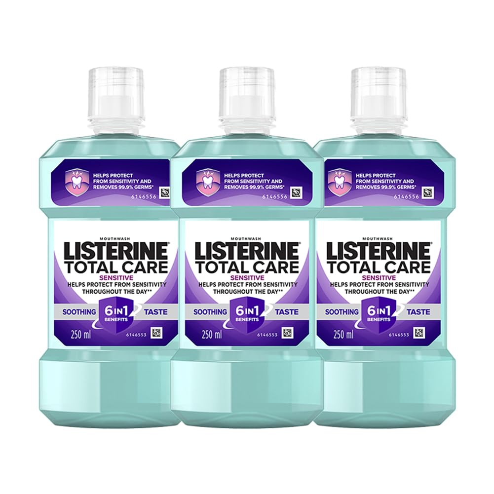 Listerine Total Care Sensitive Soothing Taste 250ml (Pack of 3)