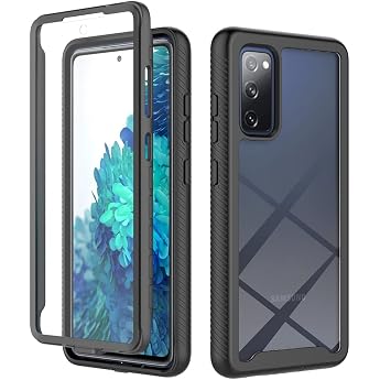 XINNI Case for Samsung Galaxy S20 FE 360 Degree Shockproof Protective Case with Integrated Screen Protector Robust Bumper Outdoor Full Body Case Black