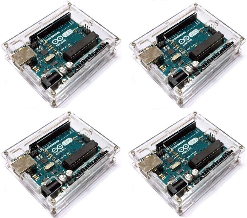 Tsucia 4個セット Arduino Uno R3 透明 アクリル エンクロージャー ケース シェル ボックス 薄型 コンパクト 最大74 Offクーポン 日本語の組立説明書付き