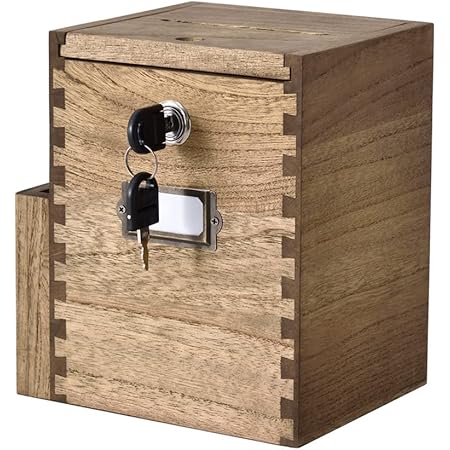 Amazon.com : KIRIGEN Wooden Suggestion Box - Donation and Ballot Box ...