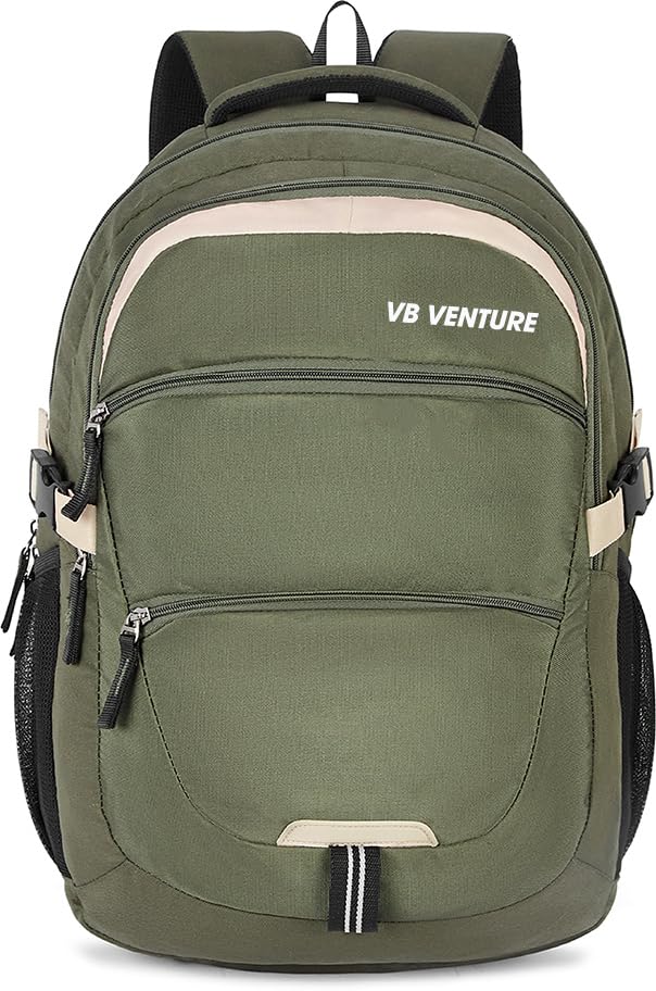 VB VENTURE Large 40 L Laptop Backpack Stylish & Sustainable Bag for Every Occasion (Black) (Olive) (B0CYY3YVQ8) Amazon Price History, Amazon Price Tracker