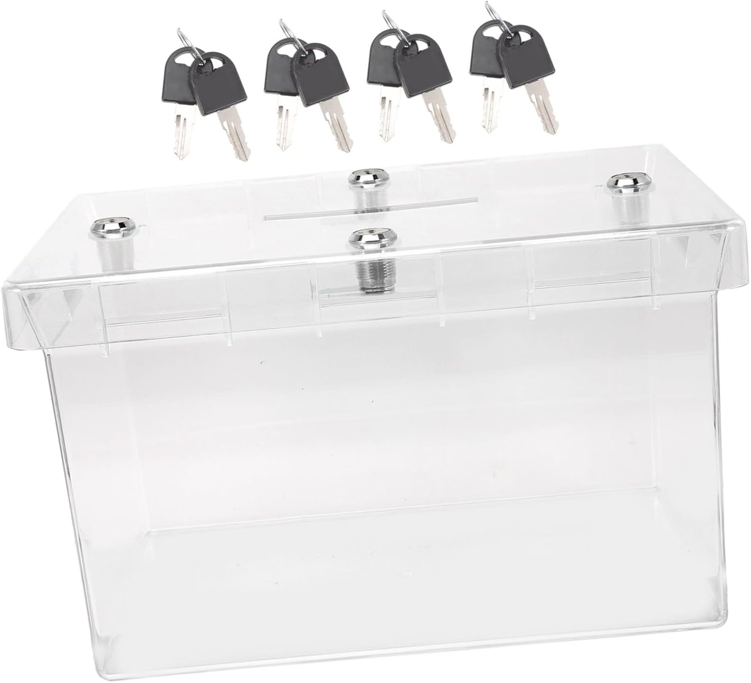 Wedding Shoes Box and Slots, Acrylic Locking Card Box for Wedding Reception, Money and Envelope Holder for Party Supplies and DIY Events