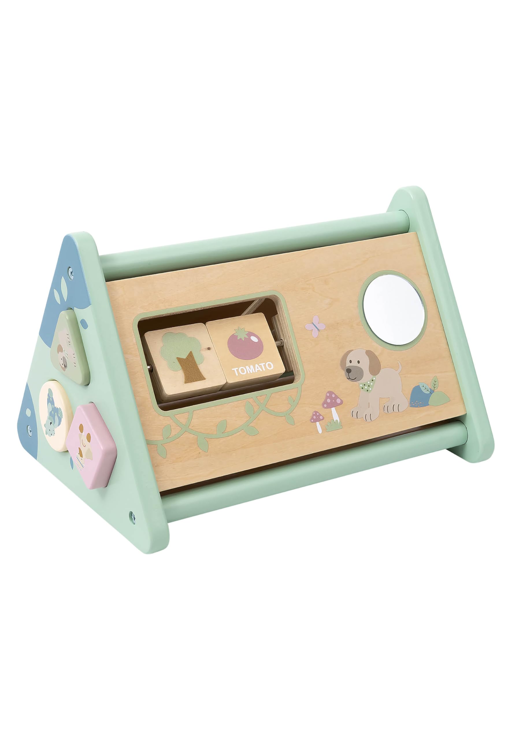 Sterntaler Activity Dreieck Holz – Fördert Feinmotorik und Koordination – Aus FSC® 100%-zertifiziertem Holz – Nachhaltiges Baby- und Kleinkindspielzeug mit vielseitigen Aktivitäten