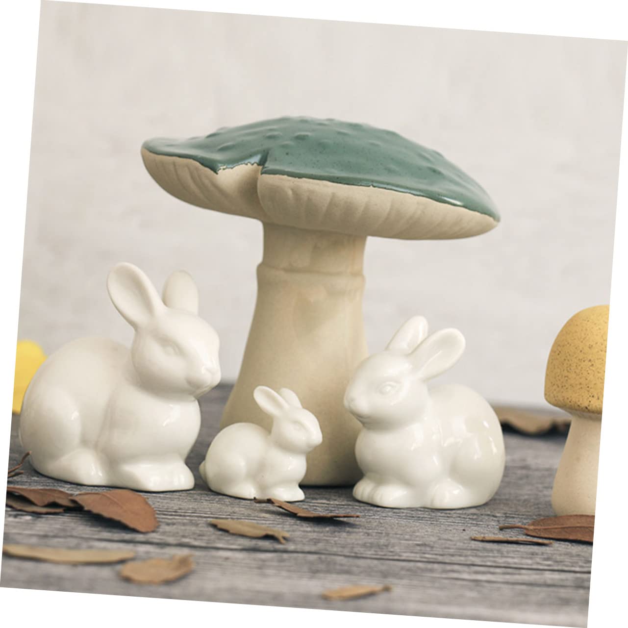 Toddmomy 15stücke Keramische Deko Hasen Figuren Für Mikrolandschaft Niedliche Kleine Weiße Kaninchen Ornamente Für Und Osterdekoration Für Zuhause Und Garten