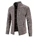 fleecejacke herren leicht, Fleecejacke Herren Ohne Kapuze Strickjacke mit Reissverschluss Langarm Sweatjacke Leichte Trainingsjacke Full Zip Sportjacke Jogging Fleece Jacke Übergangsjacke, Kaffee, L