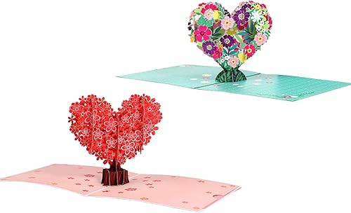 Paper Spiritz Tarjeta desplegable de agradecimiento 2 unidades tarjetas de felicitación emergentes 3D para pensar en ti tarjetas de gratitud tarjeta