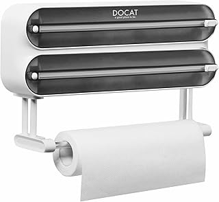 DOCAT Foil Paper Cutter and Holder, 3 in 1 Magnetic Aluminum Foil and Plastic Wrap Organizer with Paper Towel Holder, Comp Price In India