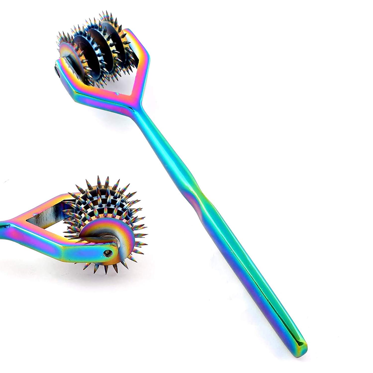 PRECISE CANADA WARTENBERG Stainless Steel Pin Wheel 4 Head - Strong Pinwheel Rainbow Color