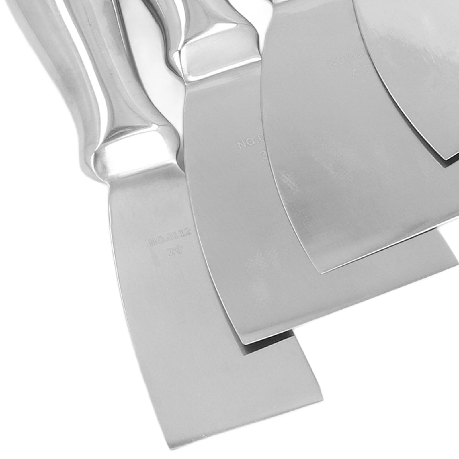 WALFRONT Ensemble de Grattoirs à Mastic en Acier Inoxydable, Lames Métalliques Durables, Tailles de 2 à 6 Pouces pour le Nettoyage du Plâtre et du Coulis