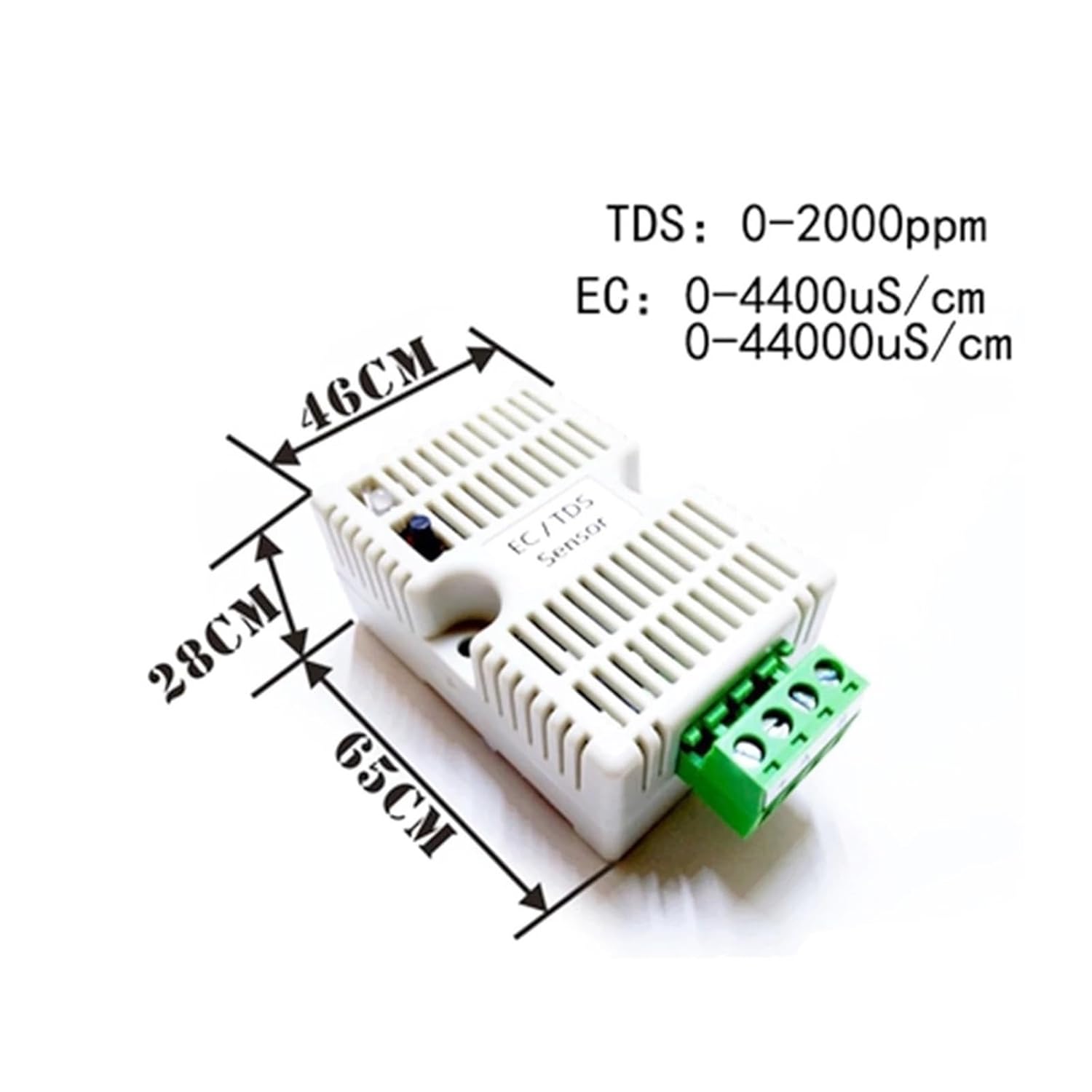 Water EC Transmitter EC Sensor TDS Conductivity Sensor Module 4-20ma 0-5V 0-10V RS485 Output Analog Output Voltage(EC 0-4400,R*S485 Output)