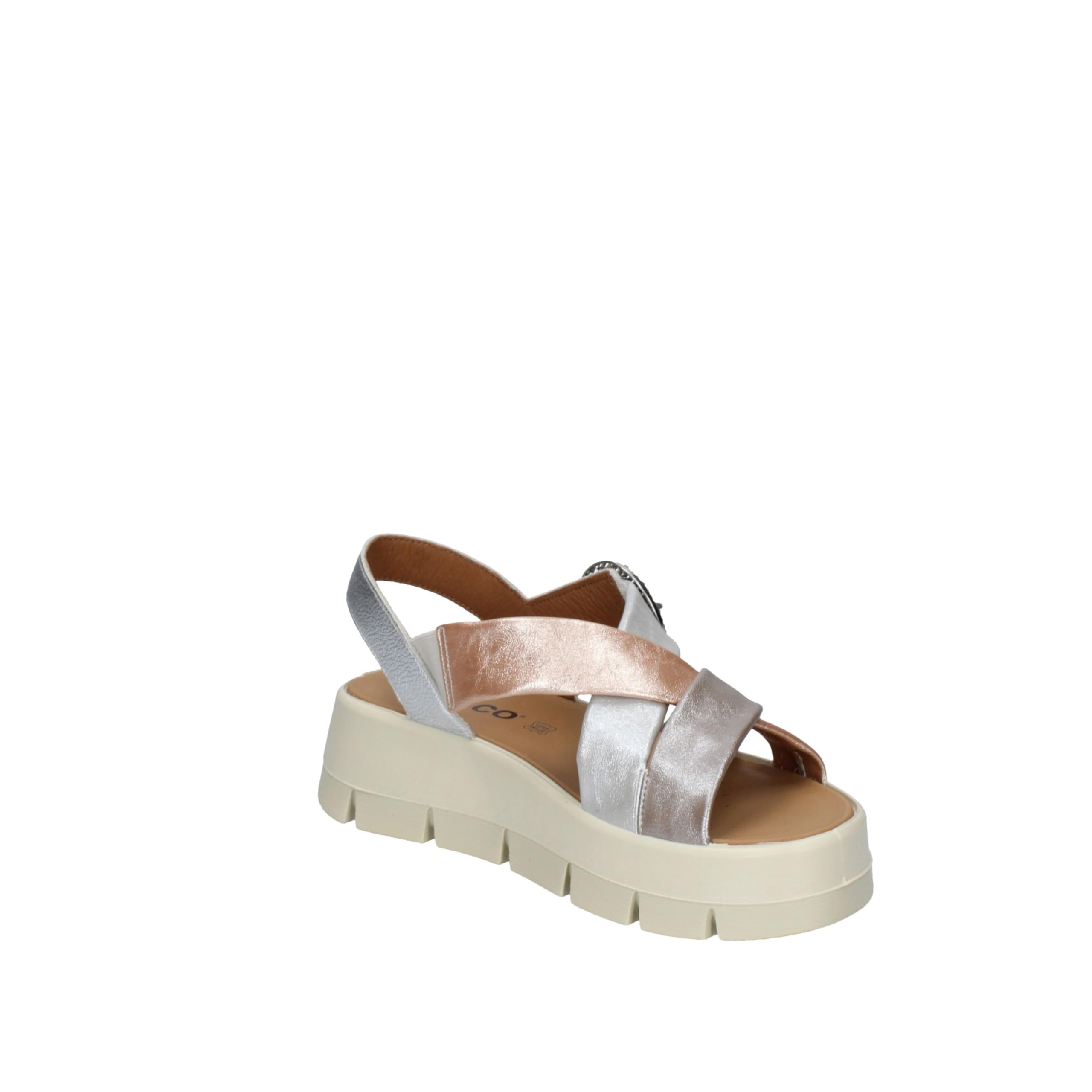 IGI&Co Sandali con Zeppa da Donna Argento e Grigio con Strap 36 EU