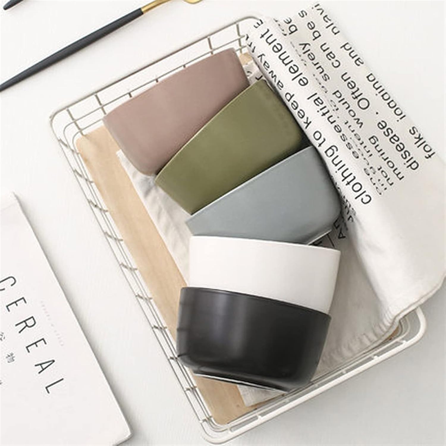 GeRRiT Bowl Rice Bowl Household Bowl Eating Bowl Ceramic Bowl Salad Bowl Single Simple Creative Personality Small Bowl