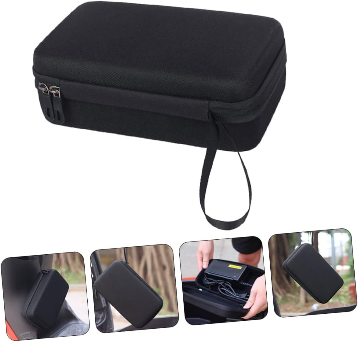 WOONEKY 2Pcs Electric Vehicle Charger Storage Bag Durable Bike Cable Organizer Case for Chargers Cables and Phones Hard Shell Shockproof Design for Convenient Storage and Easy