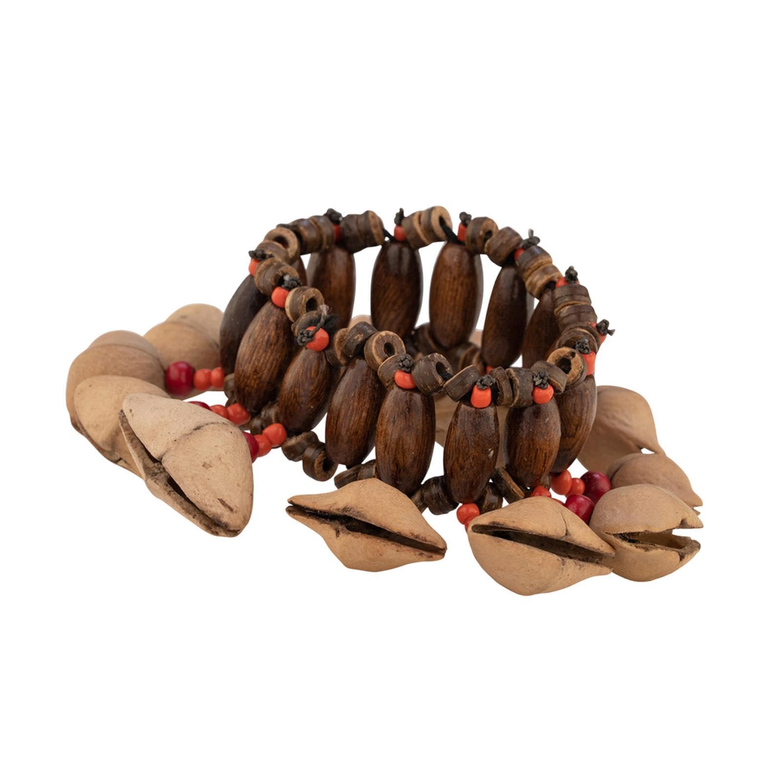 Garende Nutshell Handbell Nut Shell Hand Bell Shell Nut Shaker Handheld Bell for Parties, A