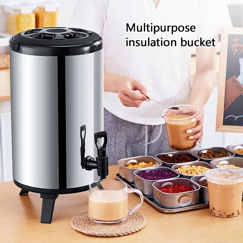 Izolowany dozownik napojów ze stali nierdzewnej, duża pojemność 6 l / 8 l / 10 l / 12 l, utrzymuje napoje gorące i zimne na piknik, imprezy, bufety