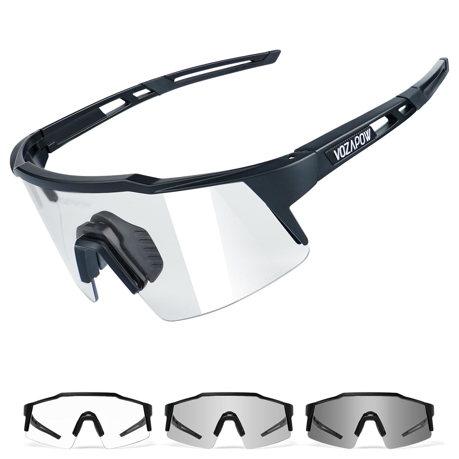 Photochrome Sport Occhiali da Sole XL Uomo Donna TR90 Occhiali da Bici Occhiali da Bici Baseball Corsa Escursionismo