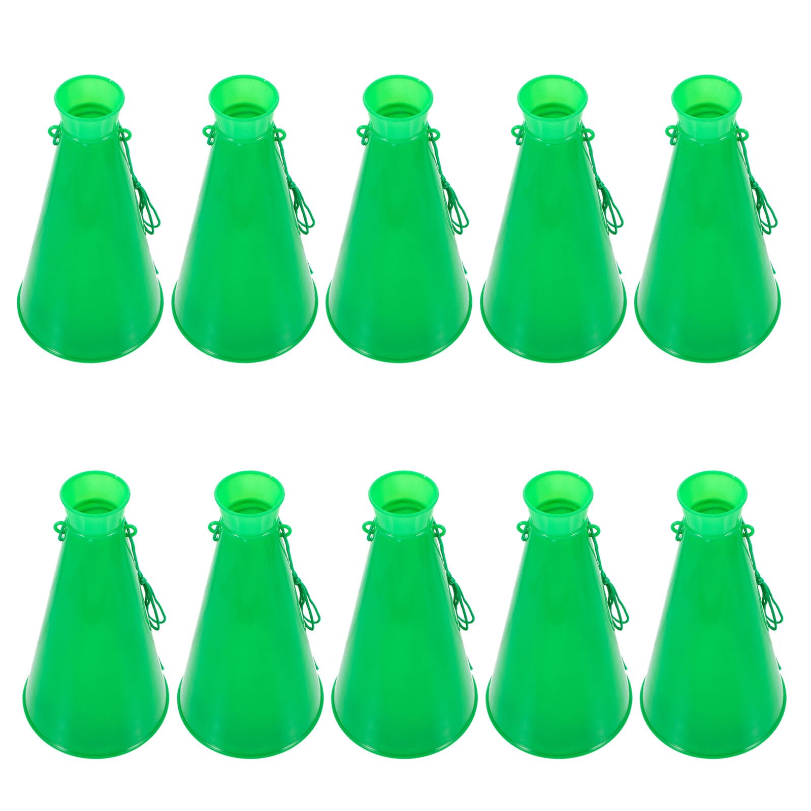 Abaodam 8 Corni da Cheerleader in Plastica Verde Corno da Calcio Portatile per Eventi Sportivi e Feste Strumenti Rumorosi per Sostenitori e Supporto Squadra