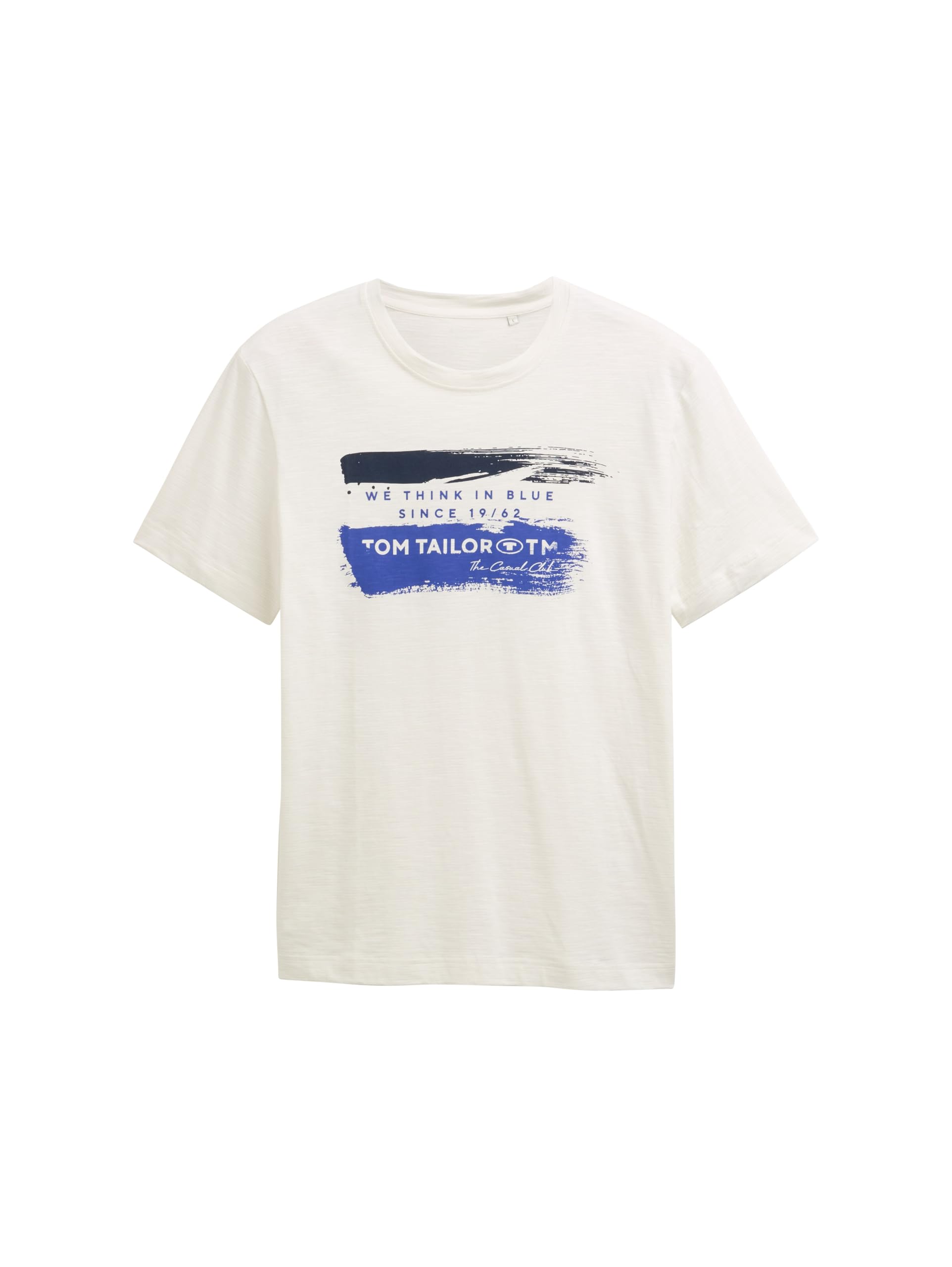 TOM TAILOR Men's T-Shirt, 35619 - White Fine Stripe, S