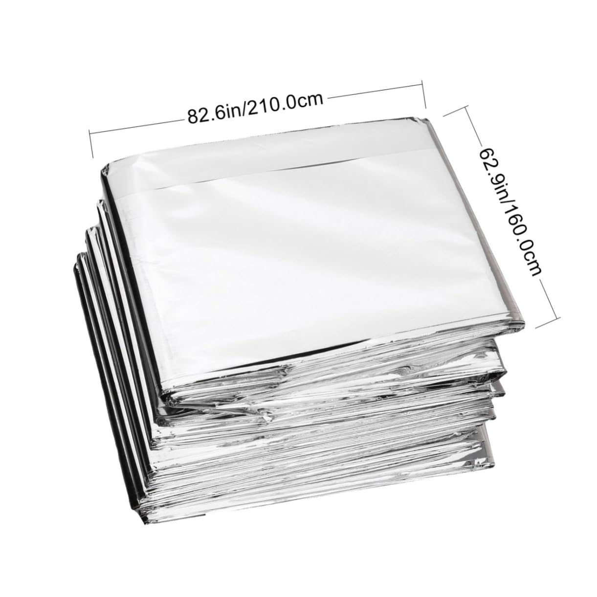 Yardwe 5Pcs Emergency Blanket Reflective Sunscreen Warming Blankets for Outdoor Activities for Camping Hiking and Emergency Situations Silver Safety Blankets