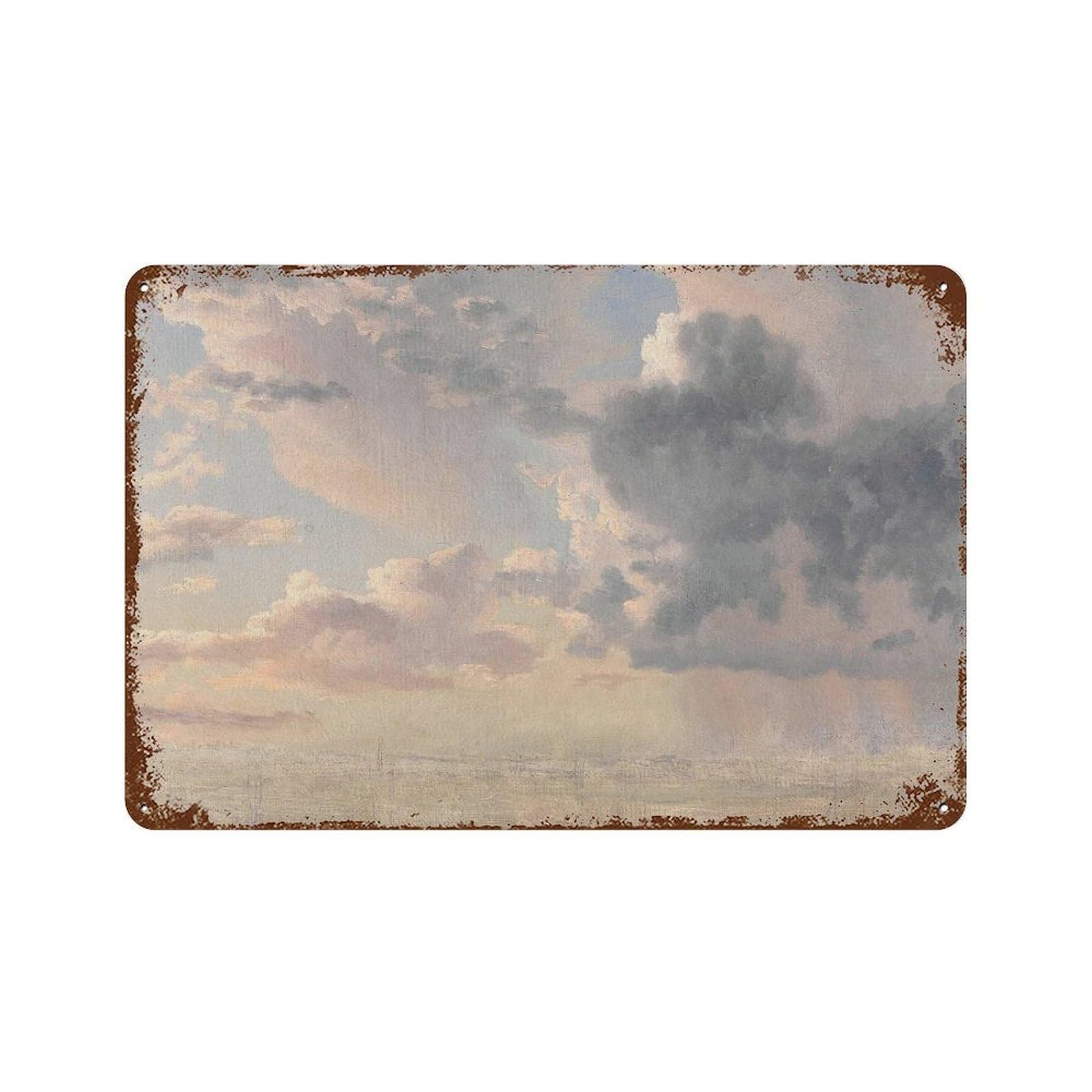 xiaoxiaoshen Vintage Cloud Painting Art 19th Century Wall Decor Wall Decor Art Metal Tin Poster Modern Home Decor Art Home Bar Shop Decorations Vintage Sign 20x30cm