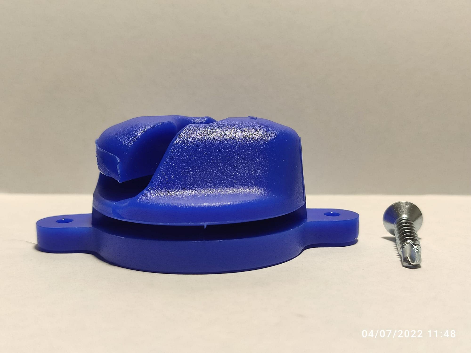 Ganchos sujeta Redes Universales antilesión sujeta Redes para porterías de fútbol y Balonmano Color Azul de Nylon inyectado con Tornillo autotaladrante Incluido (Azul)