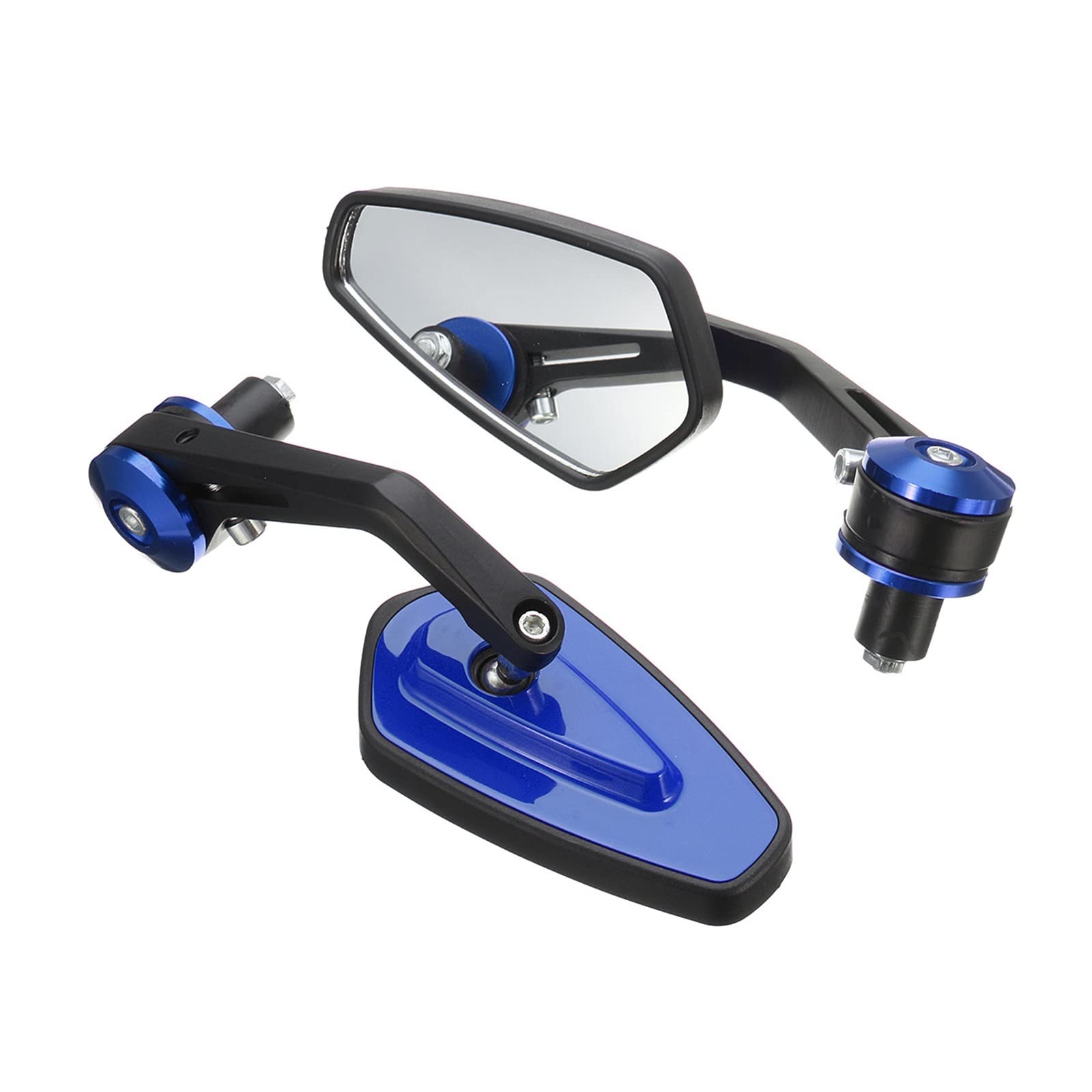 BAFAFA Rétroviseur Latéral Guidon Rétroviseur Moto Moto Aluminium 7/8 "22mm Barre Fin Côté Rétroviseur Moto Vélo Guidon Rétroviseurs
