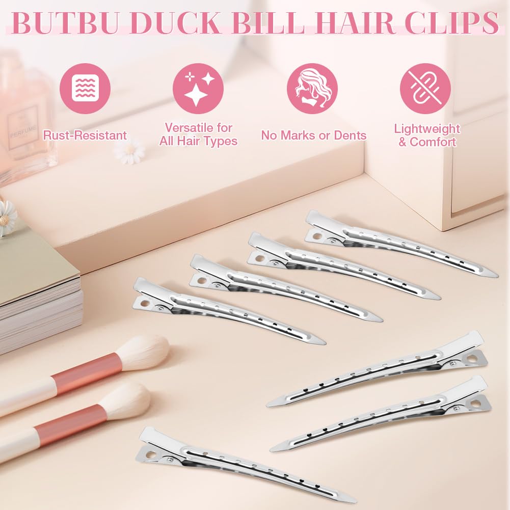 Fermagli per Capelli Professionali, 36 Pezzi Becchi D'oca per Capelli, Metallo Fermagl, Capelli Styling Clip per Capell, per acconciature Donna Ragazza Hair Clip - 4