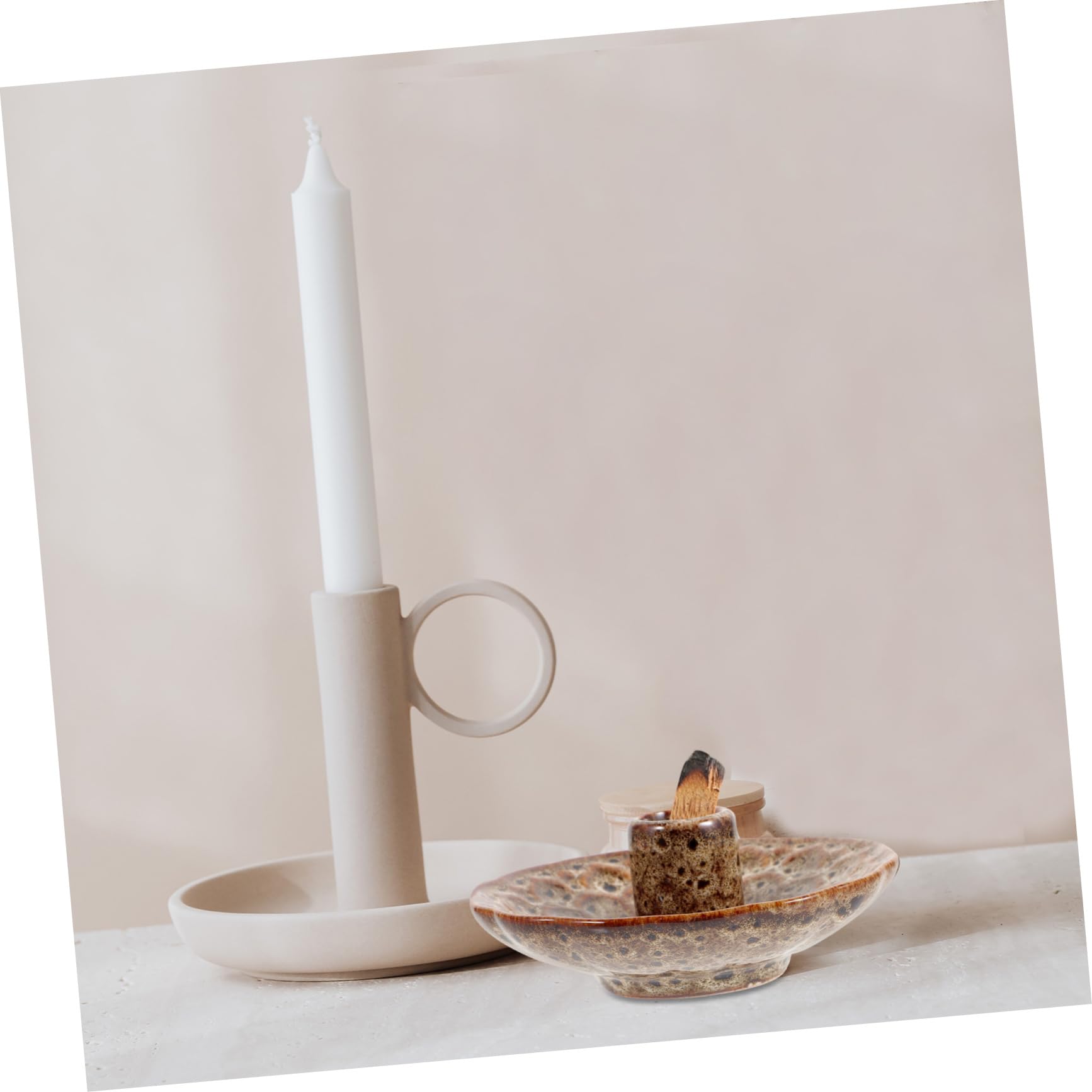 SOLUSTRE 5 Stück Keramischer Salbei Räucherstäbchen Halter Eleganter Tischmittelpunkt für Moderne Dekoration und Leicht für Aromatische und Meditation