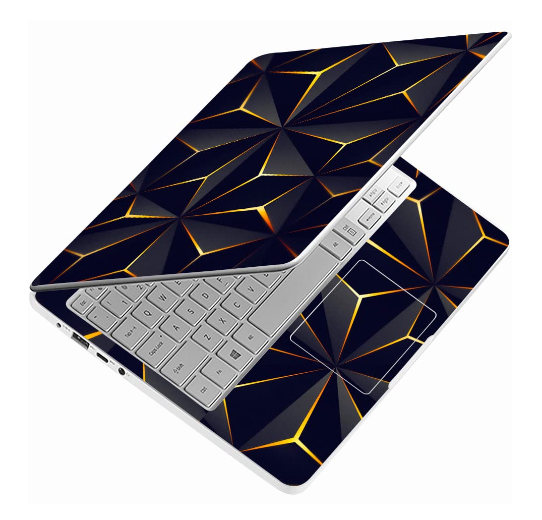 Glossy Designs Full Body Laptop Skin Upto 15.6 inch Sticker Compatible for Dell/HP/Lenovo/Acer/Sony All Laptop Size Upto 15.6 Inch - Triangle Black Gold (B09ZF6F4MP) Amazon Price History, Amazon Price Tracker