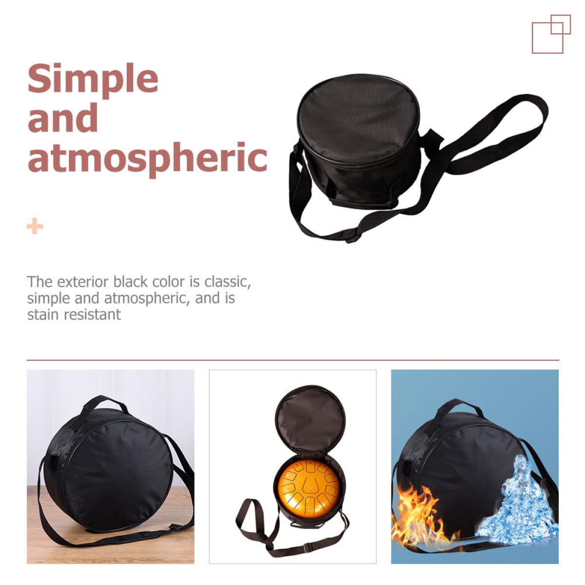 ibasenice Bolsa De Transporte Para De Lengüeta De Acero (3 Unidades) Segura Y Resistente Para Instrumentos De Percusión.