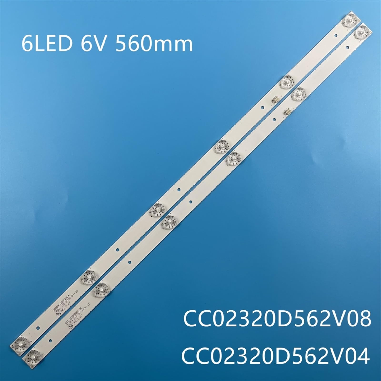 Bandes de rétro-éclairage LED TV NVT-32H103W, CC02320D562V08 320L(320E9) 2X6 6S1P 1210, règle de Bandes CC02320D562V04 32E9 2X6 16/3/18 560mm(4PCS 2TV)