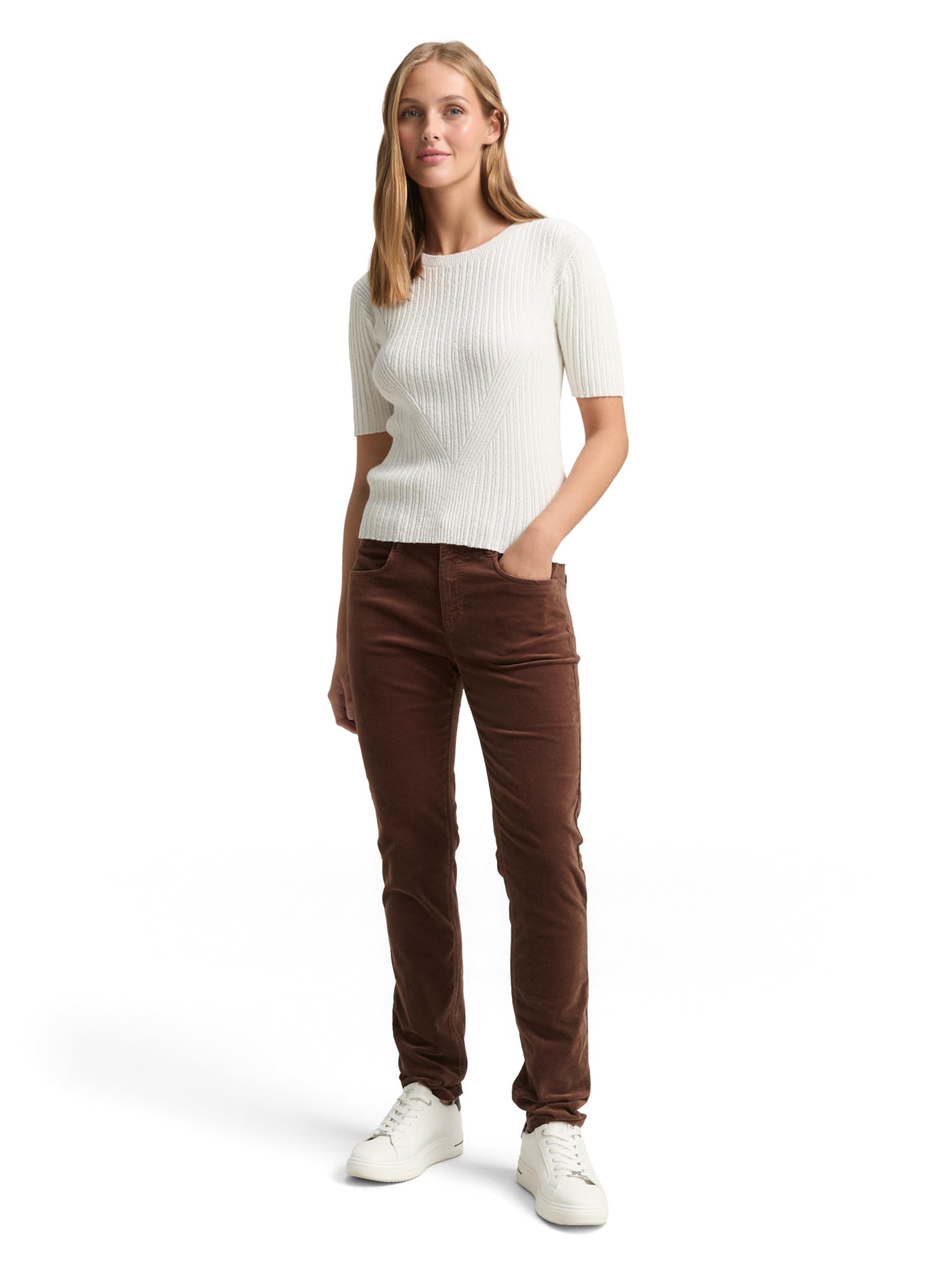 Tom Tailor Denim Damen TTNELA EXTRA Skinny Samthose 1048874