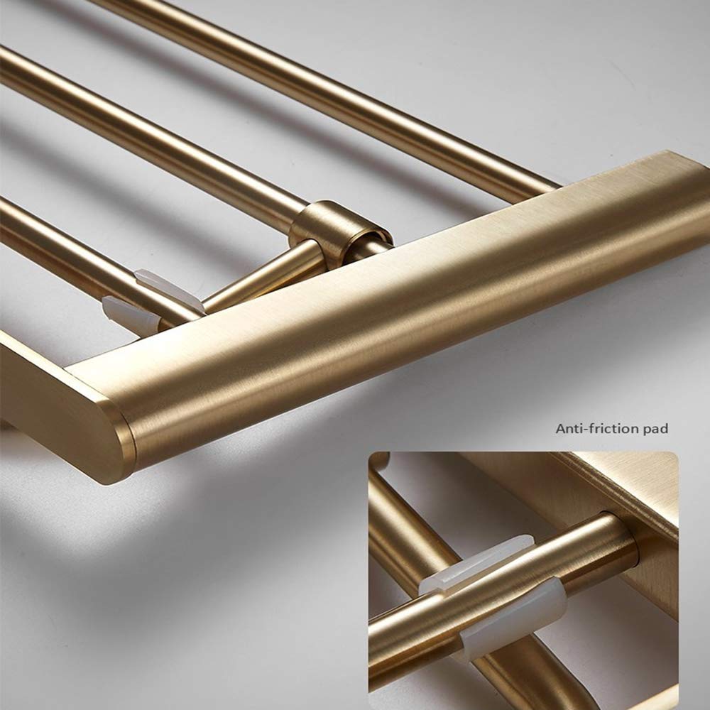 Cuarto De Baño Hardware Toalla Colgante del Estante Nórdica De Latón Cepillado De Acero Inoxidable 304 para Baño De Oro,Singletowelrack
