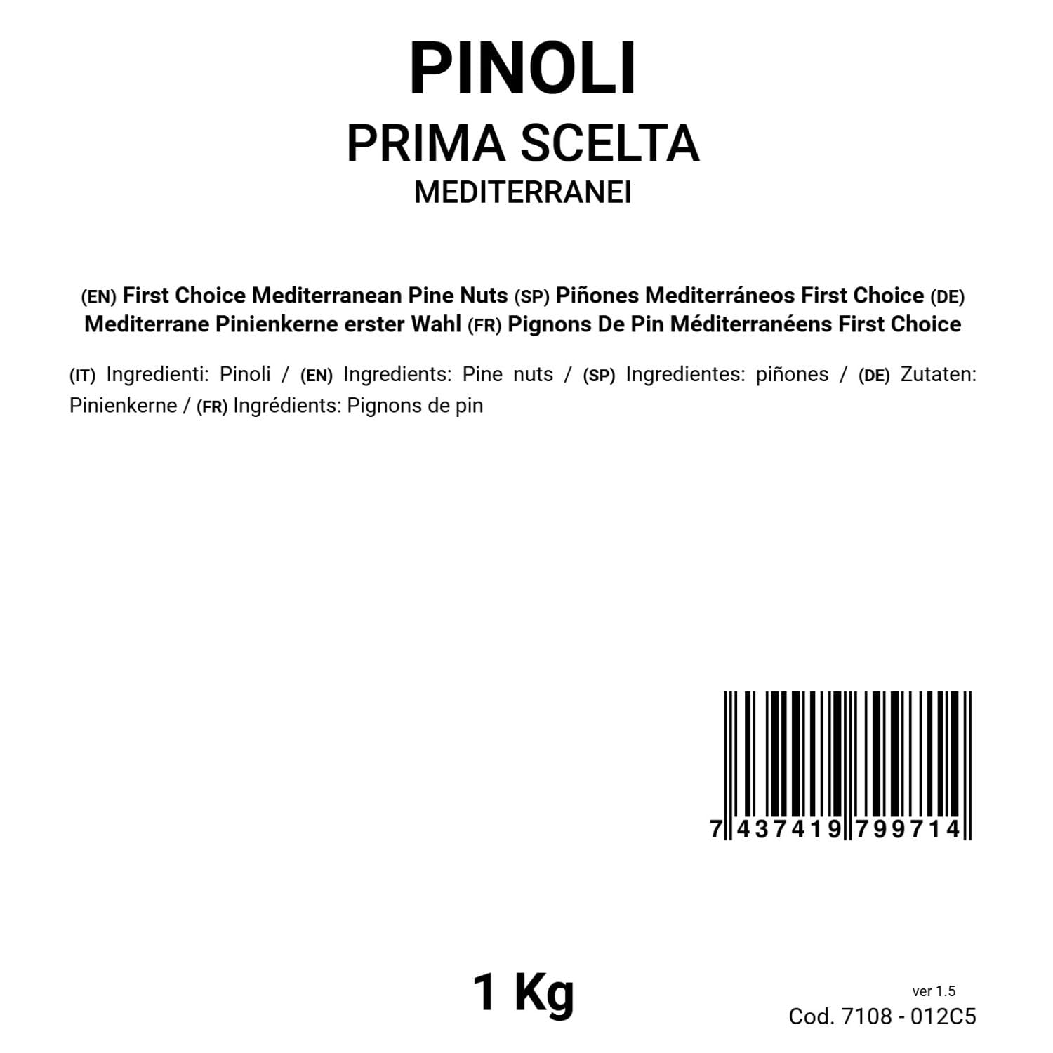 Bongiovanni Bontà Naturali Piñones Mediterráneos First Choice 1Kg