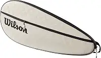 WILSON Capa de raquete de tênis premium - comporta 1 raqueta, creme