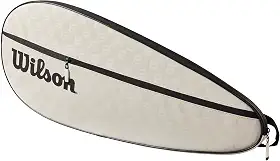 WILSON Capa de raquete de tênis premium - comporta 1 raqueta, creme