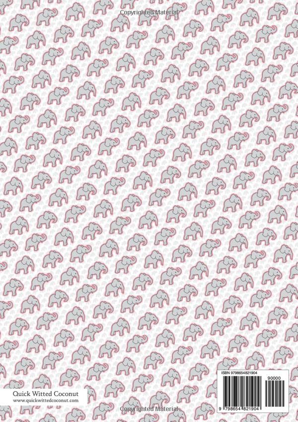 Elephant Notebook - Lined Pages - A4 - Premium: (Pink Edition) Fun notebook 192 lined pages (A4 / 8.27x11.69 inches / 21x29.7cm) - Image 2