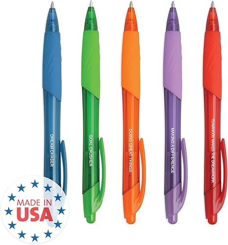 Miniatura 6 de Coloridos bolígrafos de oficina de reconocimiento de empleadosjuego de 5 bolígrafos de frases inspiradorasbolígrafo a juego con tinta de color y