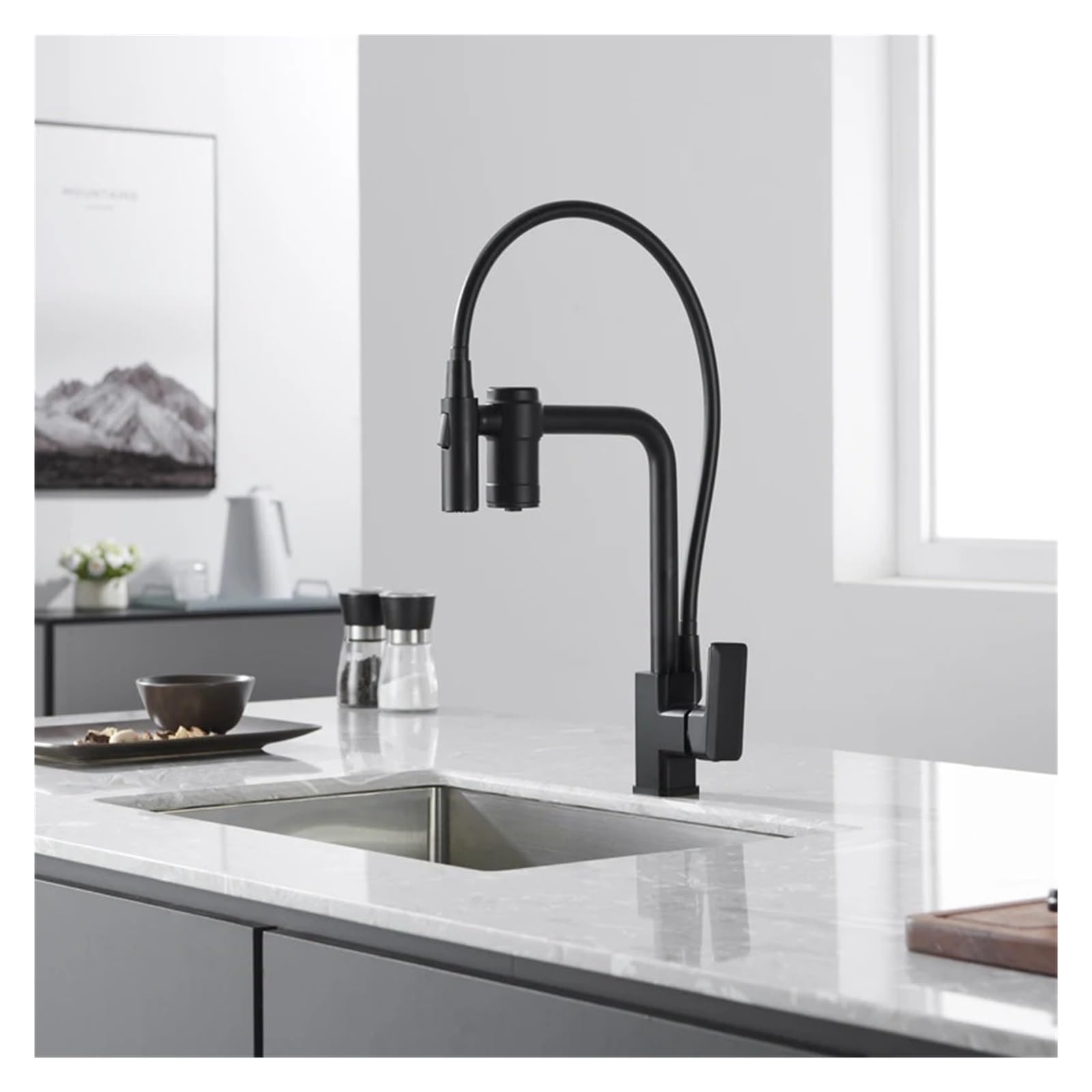 Mitigeur de cuisine eau chaude froide avec bec de filtration